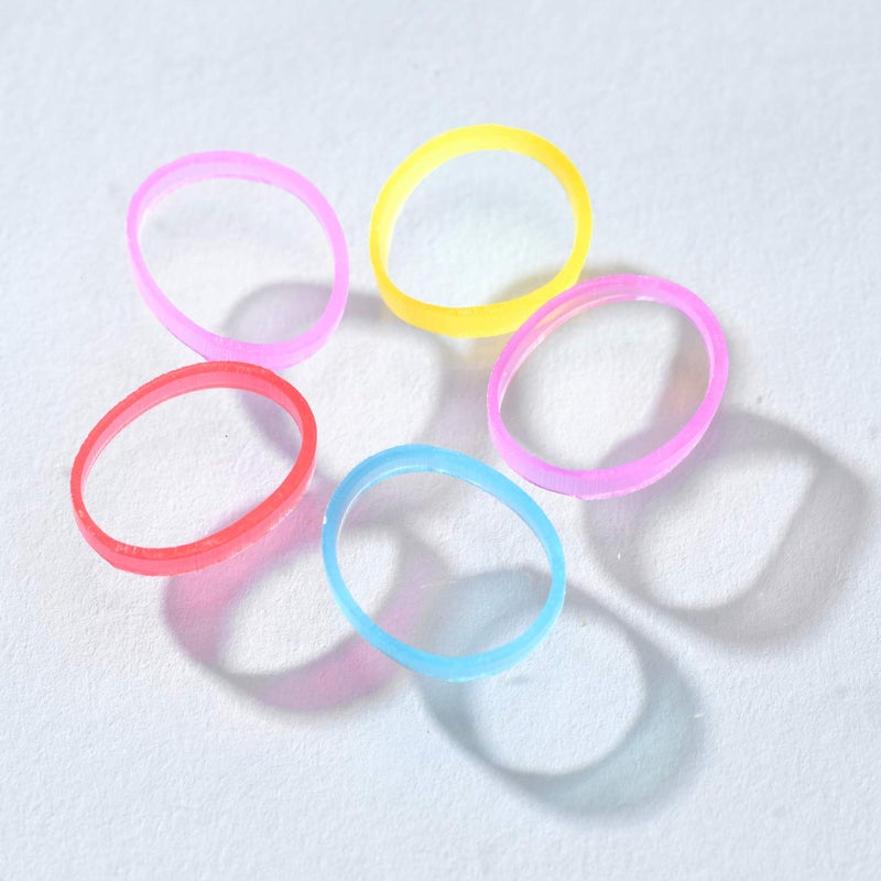 Youxuan Kids Elastics No Damage Colored Hair Bands Fashion Girls Hair Ties 1000 Count Small Size - Image 5